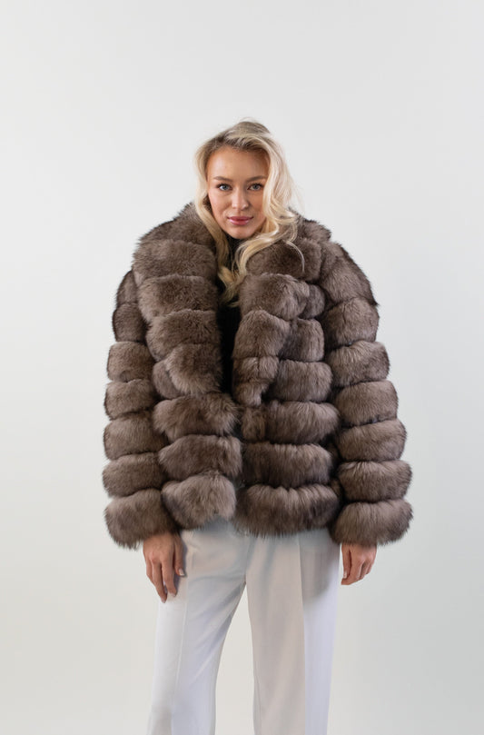 SKLADEM Kožich Royal Fox, Přírodní Hnědá, Vel. M