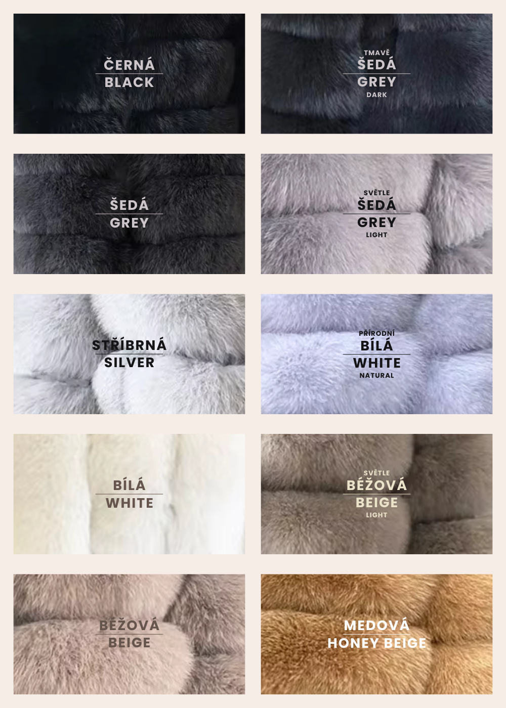 SKLADEM Kožich Bubble Fox, Medová, Vel. M