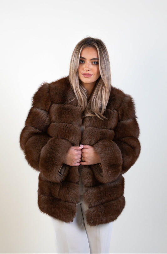 Шуба из лисьего меха 4-в-1